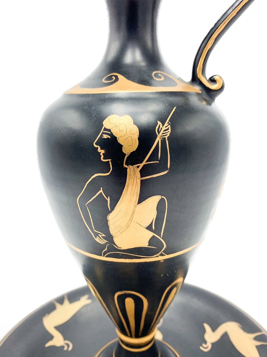 Jug and Ceramic Plate by Rometti 1950s Etsy