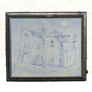 Oil Painting on Canvas Landscape of Houses