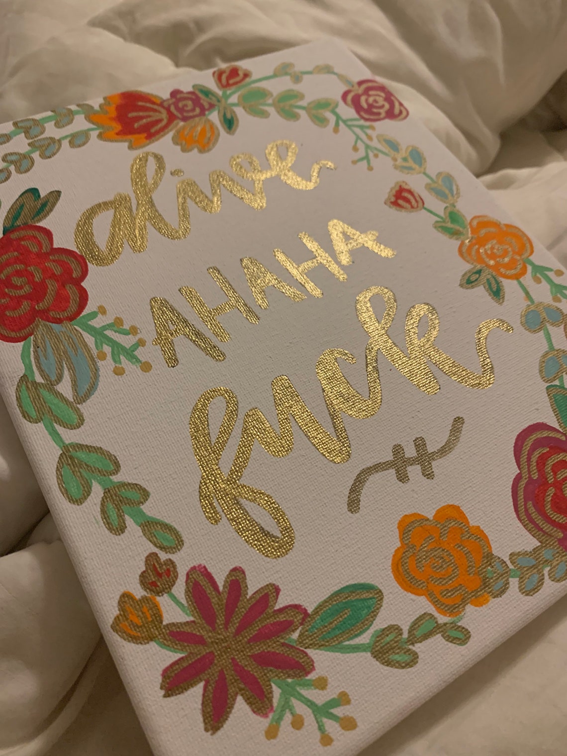 Alive Ahaha Fuck Tik Tok Flower Painting Etsy