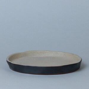 Appetizer plate, Speckle Beige handmade pottery image 5
