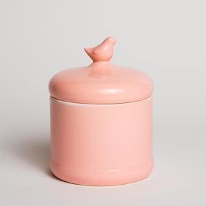 Pot de bonbons en céramique fait main | Rose Rose | Poterie faite main