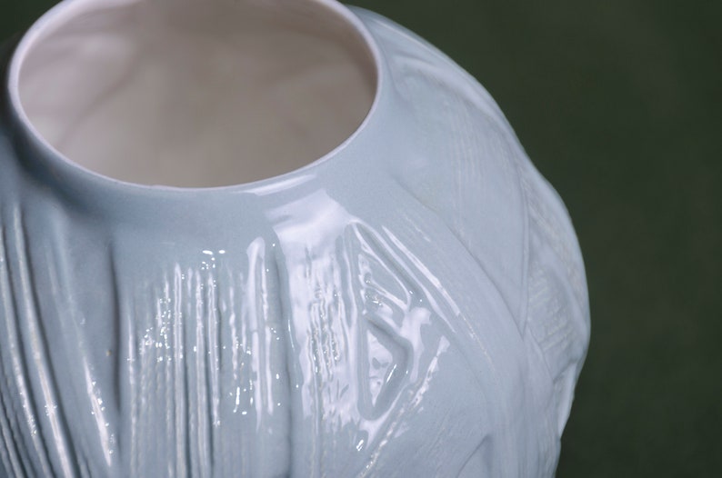 Vase à fleurs en céramique de forme ronde en fil de forme Décoration intérieure Poterie faite à la main image 6