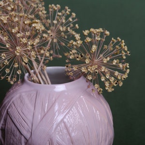 Vase à fleurs en céramique de forme ronde en fil de forme Décoration intérieure Poterie faite à la main image 5