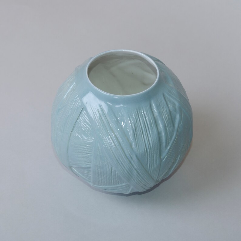 Vase à fleurs en céramique de forme ronde en fil de forme Décoration intérieure Poterie faite à la main image 9