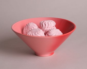 Medium red and pink ceramic bowl | Red and Pink | handmade pottery