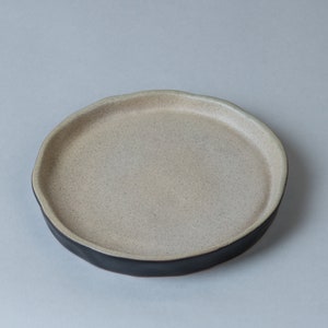 Appetizer plate, Speckle Beige handmade pottery image 2