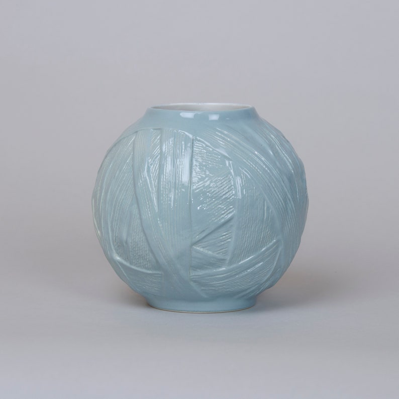 Vase à fleurs en céramique de forme ronde en fil de forme Décoration intérieure Poterie faite à la main image 8
