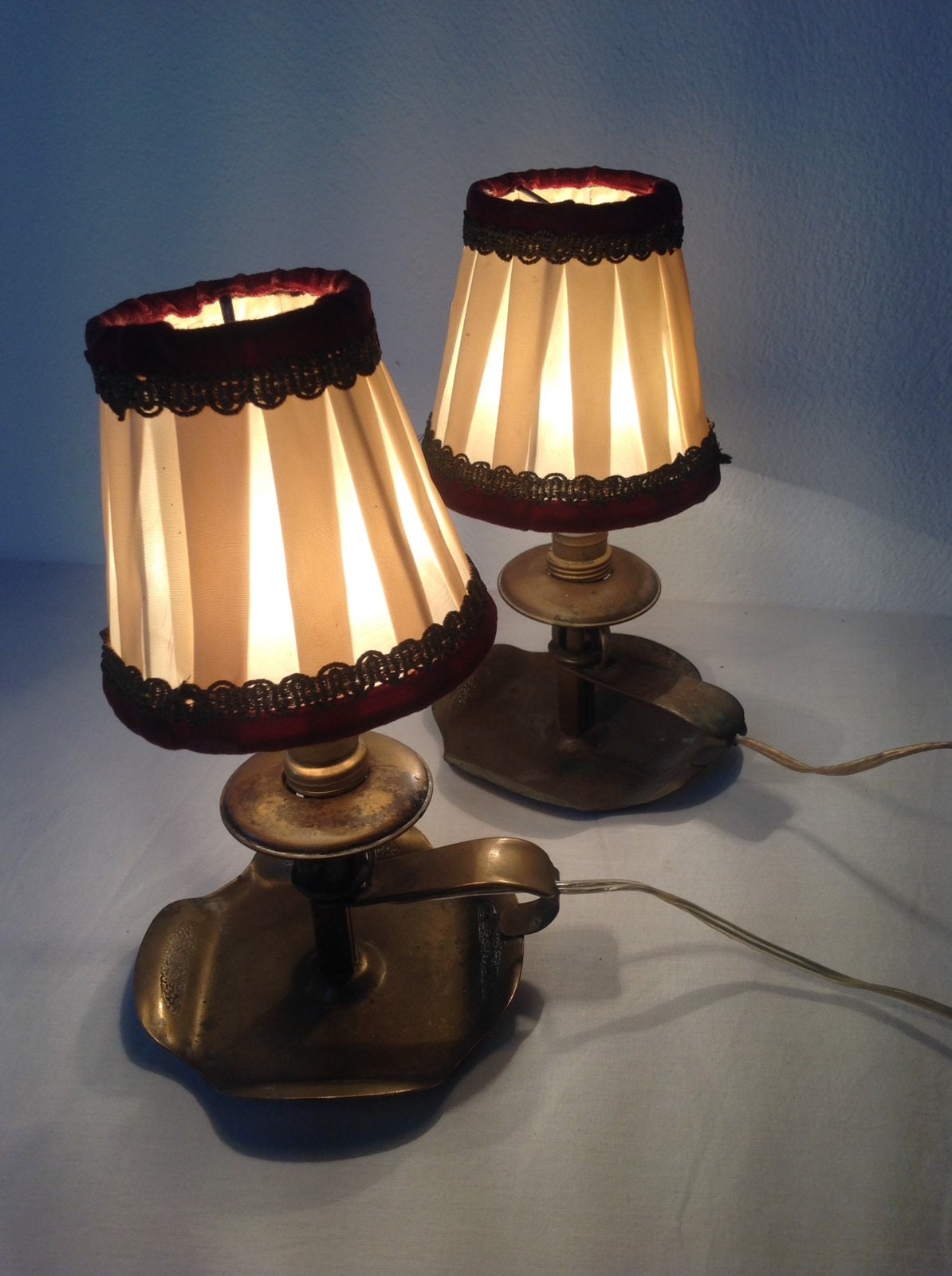 Two Table Lights/night Lights Made of Candlesticks Etsy UK