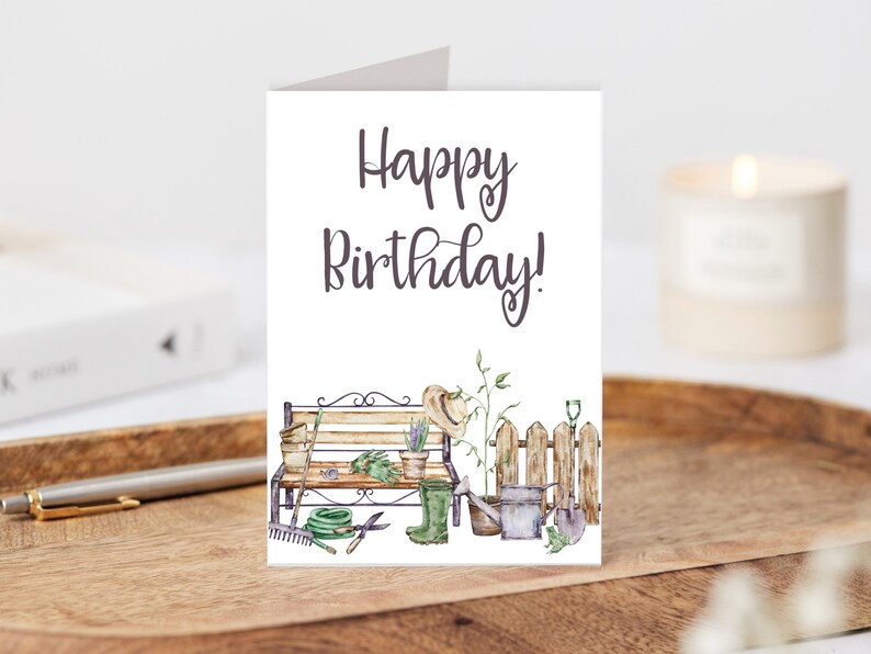 Printable Birthday Card, Instant Download, Sweet Happy Birthday Card ...