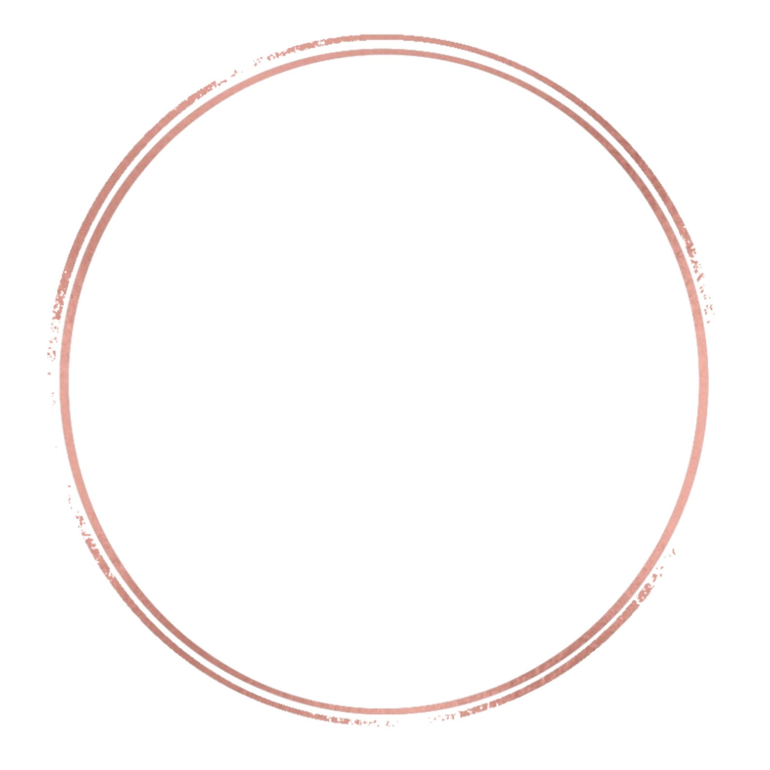 Rose Gold Foil Circle Clipart Blogging Clipart Logo | Etsy