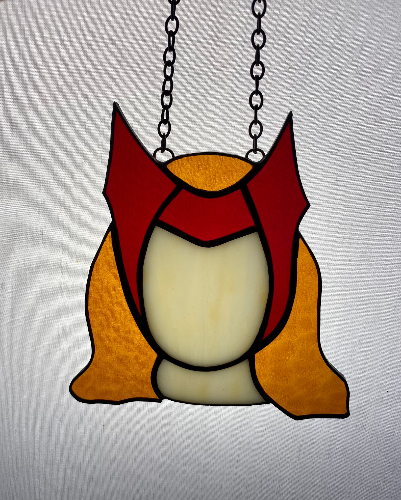 Stained glass Scarlet Witch Suncatcher sun catcher Wanda Etsy