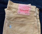 Women 39 s Men 39 s unisex denim Mustard yellow Levi s 510 W 30 L 32