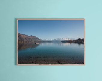 Fotografieafdruk Nieuw-Zeelands meer: Zuidereiland reizen muurkunst