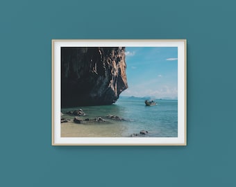 Koh Samui Print,Beach Boat Print,Thailand Print,Thailand Photography,Thailand Wall Art,Thailand Beach Print,Bangkok Print