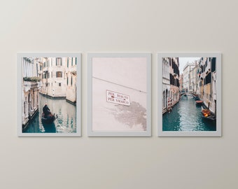 Italy Print Set,Venice Print Set,Set of 3 Venice Italy Photography Prints,Venice Wall Art,Home Decor - Gallery Wall Set of 3