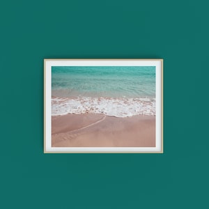Coastal Print: Ocean Waves, Beach Photography, Crete Greece