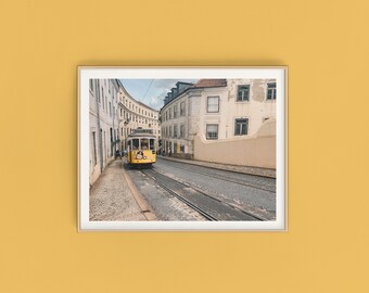 Impresión de Lisboa, Portugal, Fotografía de Lisboa, Tranvía de Lisboa, Póster de viaje de Lisboa, Impresión de Portugal, Arte mural de Lisboa, Arte mural de viaje