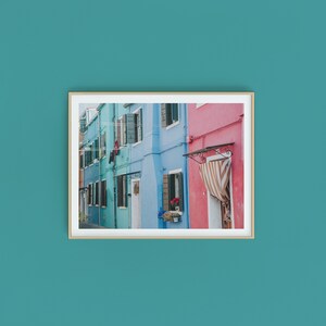 Burano Print,Venice Print,Italy Photography Prints,Italy Travel Prints,Colourful Houses,Pastel House Decor,Italy Photo Print,Doorway Print