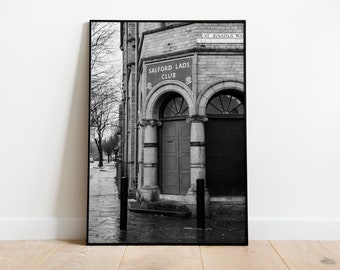 Manchester Photography Print,Salford Lads Club,Manchester Gifts,Manchester Print,Black and White Photography,Manchester Architecture,Travel