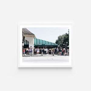 New Orleans print, Cafe Du Monde, Cafe Beignet, fotografie van New Orleans, French Quarter New Orleans, Louisiana fotografie
