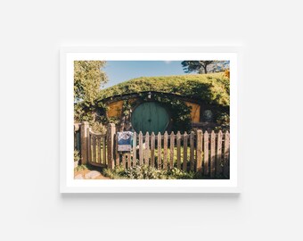 Hobbiton Print,The Shire Print,Lord of the Ring Gift,Hobbiton Art,Lord of the Rings Print