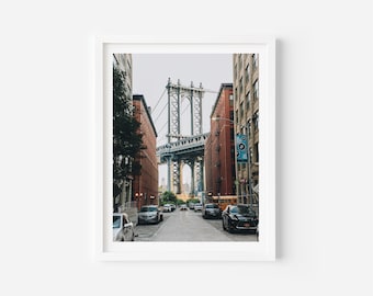 Impresión de Nueva York, impresión artística de Nueva York, impresión de la ciudad de Nueva York, decoración de pared, puente de Brooklyn de Nueva York, fotografía de viajes, arte de pared de Nueva York, impresión de EE. UU.