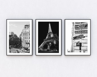 Paris Print 3er Set, Luxus Wandkunst, Fashion Print, Wohnung Wandkunst, Paris Fotografie