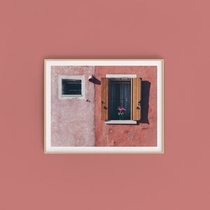 Burano Print,Italy Print,Venice Print,Italy Pink Prints,Venice Photography,Italy Photography,Window Print,Window Photography