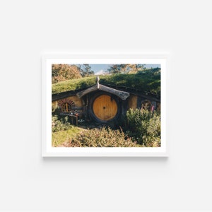 Hobbiton Print,The Shire Print,Lord of the Ring Gift,Hobbiton Art,Lord of the Rings Print