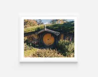 Hobbiton Print,The Shire Print,Lord of the Ring Gift,Hobbiton Art,Lord of the Rings Print