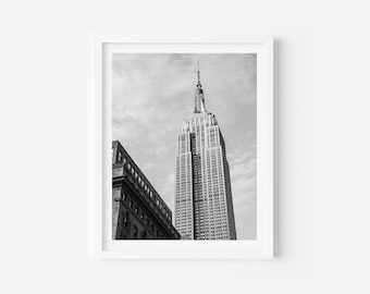Empire State Building,New York Print,New York Poster,New York Photography,New York Black and White