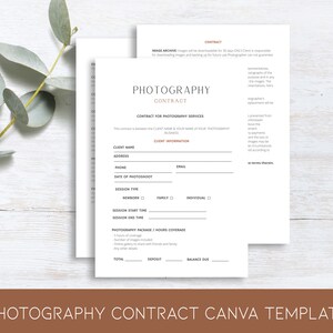 Photography Client Contract,Photography Contract,Client Agreement,Photographer Contract,Photographer Marketing,Mini Session Contract