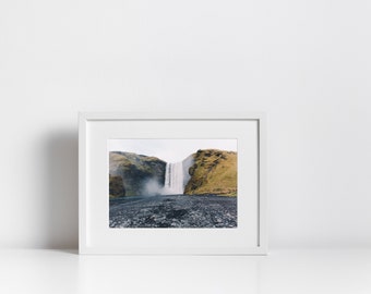 Skogafoss Waterfall Print,Iceland Print,Iceland Photography,Iceland Landscape,Travel Prints,Travel Wall Art,Travel Wall Decor