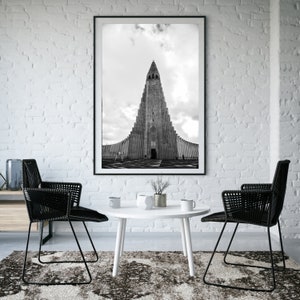 Hallgrimskirkja, Impresión de Reykjavik, Fotografía de Islandia, Iglesia de Islandia, Arte mural de Islandia, Arte mural de viajes, Impresiones de viajes en la pared, Impresión de Islandia,