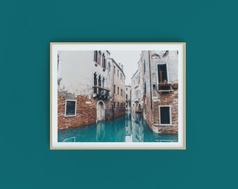 Venice Canal Print,Venice Photography Print,Italy Photography Print,Italy Wall Art,Italy Scenery,Teal Wall Art Print,Travel Photography