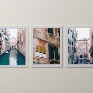 Italy Print Set of 3,Venice Print Set,Gallery Wall Set of 3,Venice Wall Art,Italy Wall Art