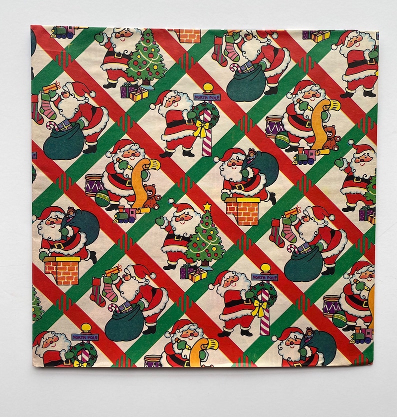 1970s Christmas Wrapping Paper 