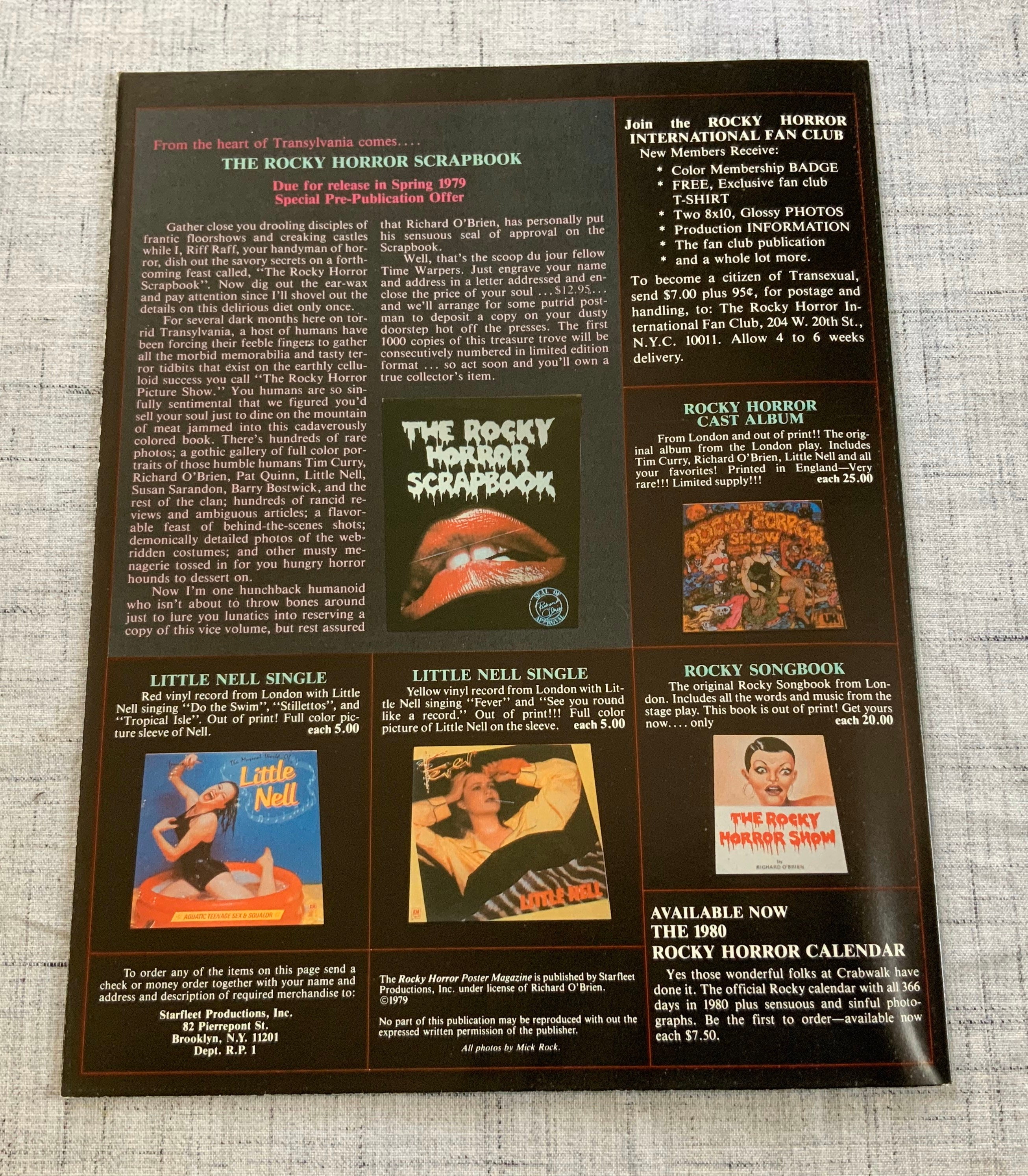Fold Out UNREAD Vintage Rocky Horror Picture Show Official Poster Magazine #2 