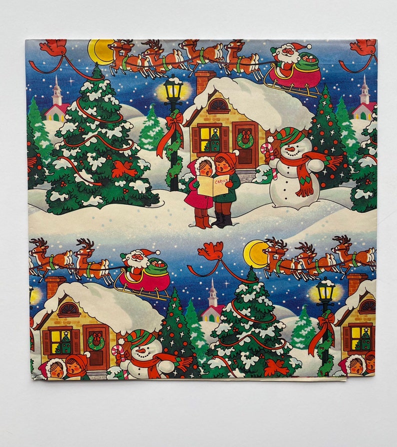 1970s Christmas Wrapping Paper 