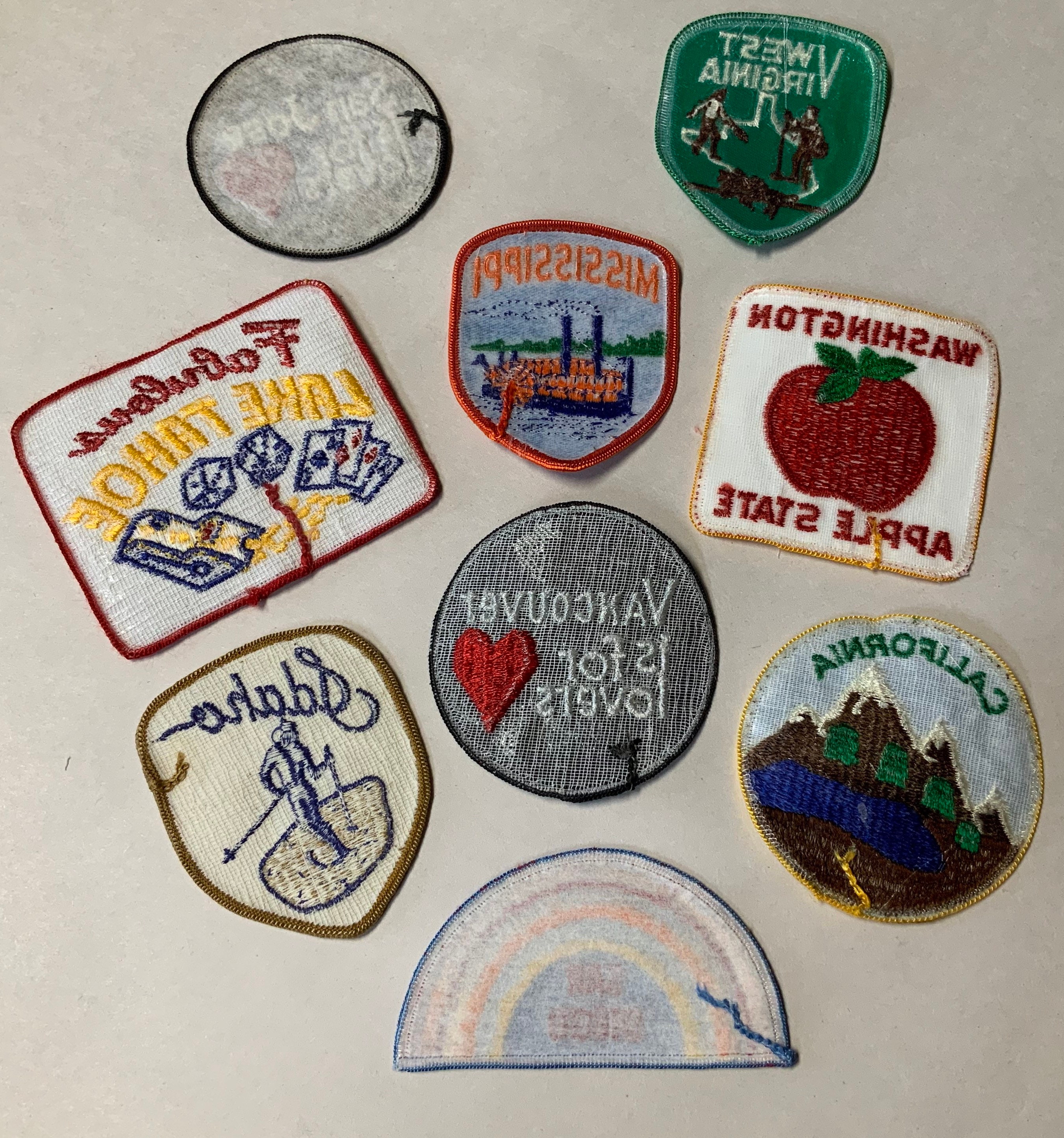 Vintage 1970s Set of 9 Patches America Tourist PATCH Never - Etsy
