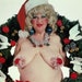 X Rated Edith Massey TITS the season Unused Vintage 80s Naughty Christmas Greeting Card Unused NOS Edie the Egg Lady John Waters Gift 