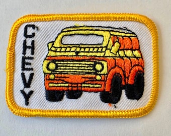 Vintage CHEVY patch  car  auto  racing   van   trucker