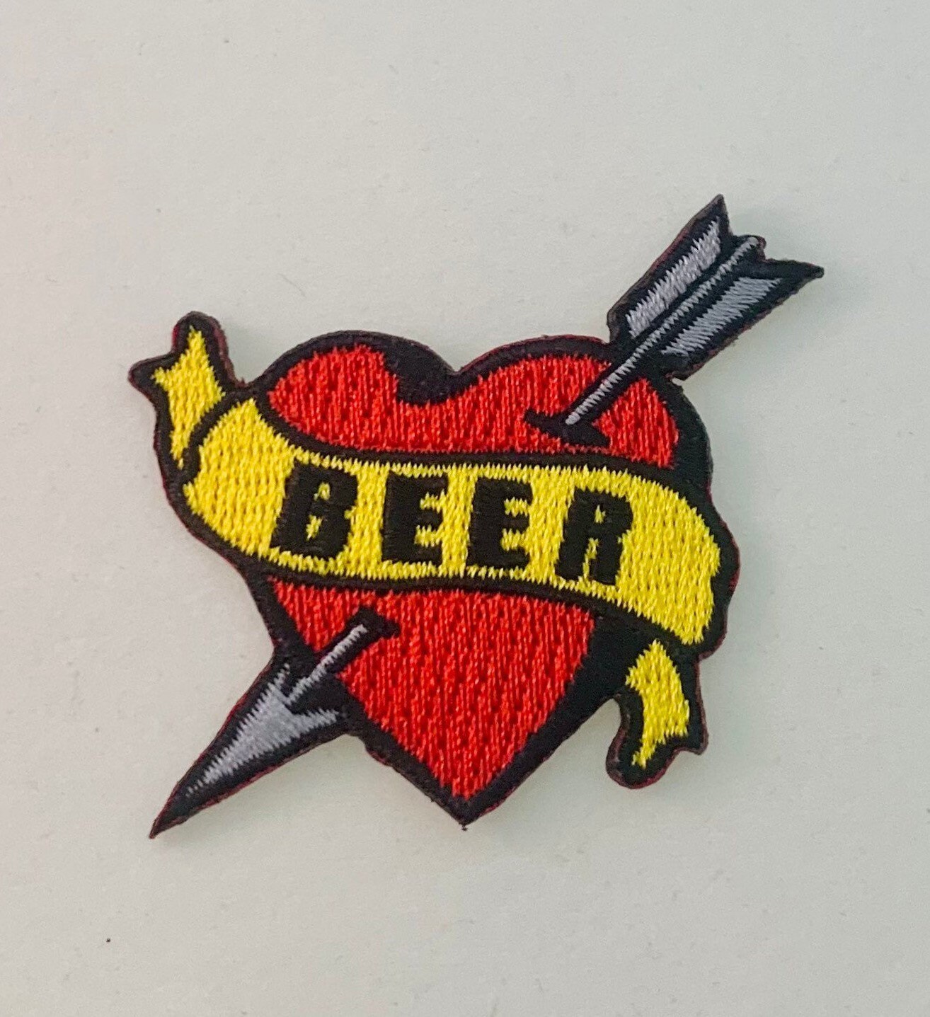 Iron On Embroidered Patch TATTOO ROCKABILLY RED Sew On Iron On Embroidered Patch TATTOO ROCKABILLY RED Sew On