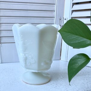 Vintage Napco Cleveland Milk Glass Vase: 1960s Candy Dish Compote