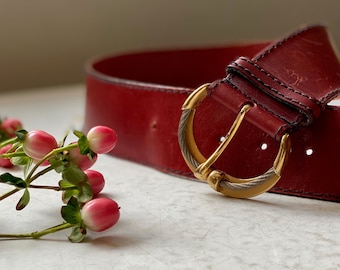 Loring & Paige Leather Belt // Vintage Brown Leather Belt