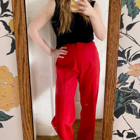 Red Levis Trousers // Vintage Levi's // Vintage 80