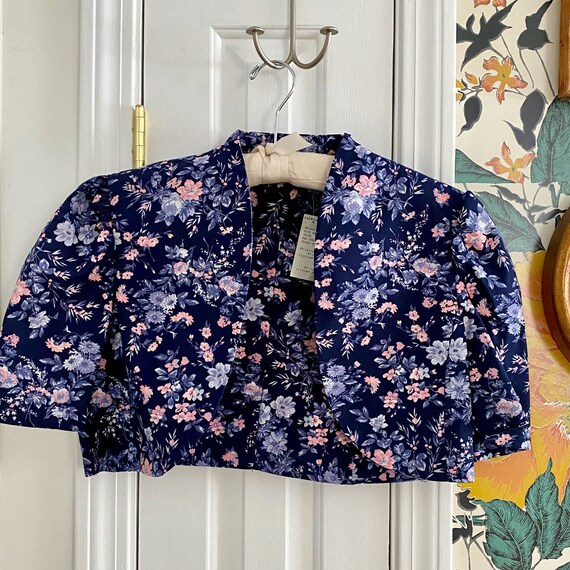 Cropped Laura Ashley Jacket // Floral Dress Toppe… - image 1
