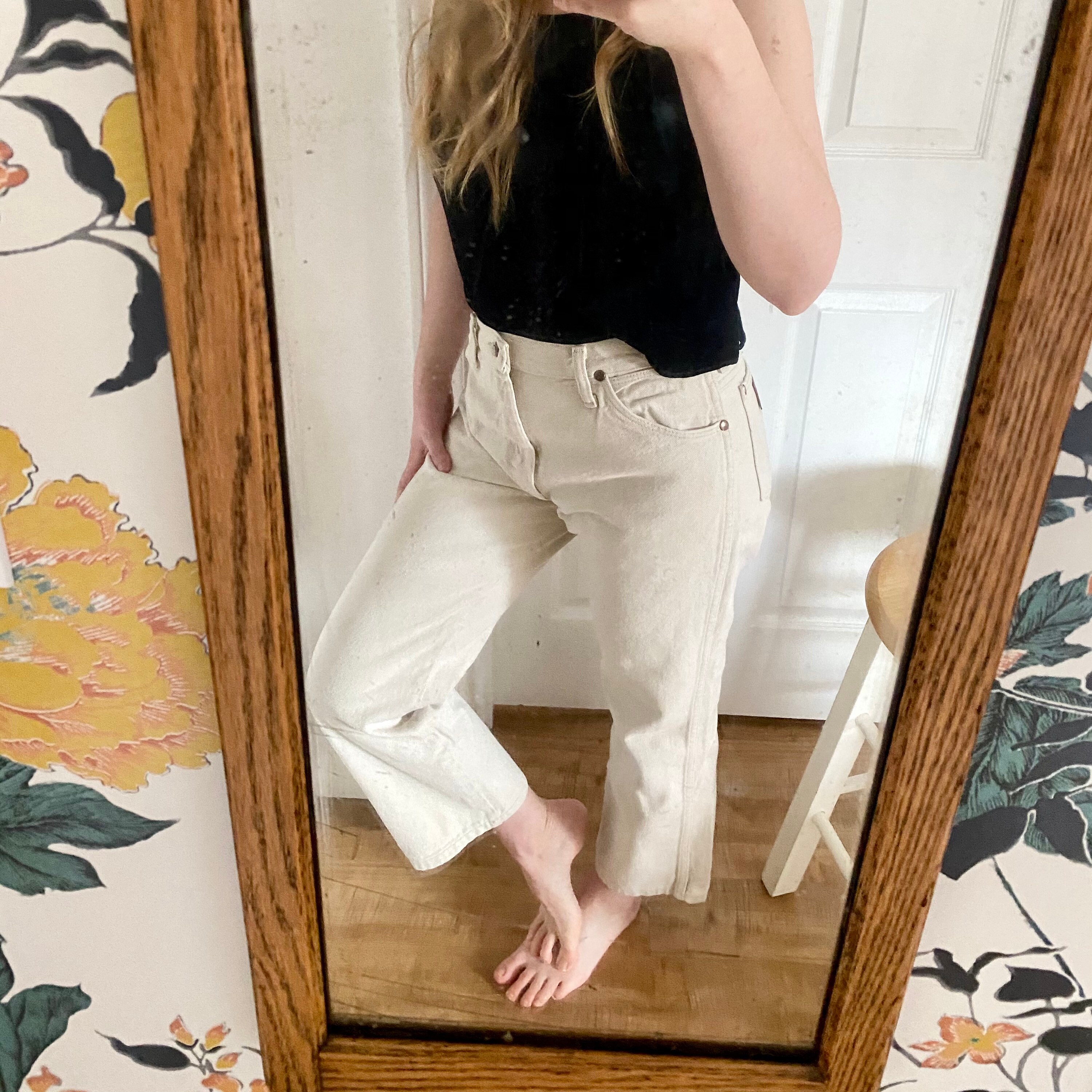 Wrangler Jeans in Cream // Vintage 90s 