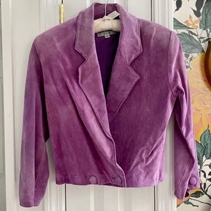Purple Suede Jacket // Vintage 80s // Leather Jacket