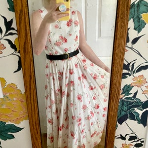 Laura Ashley Cotton Dress // Vintage 90s // Midi Dress // Sundress // Grunge image 1